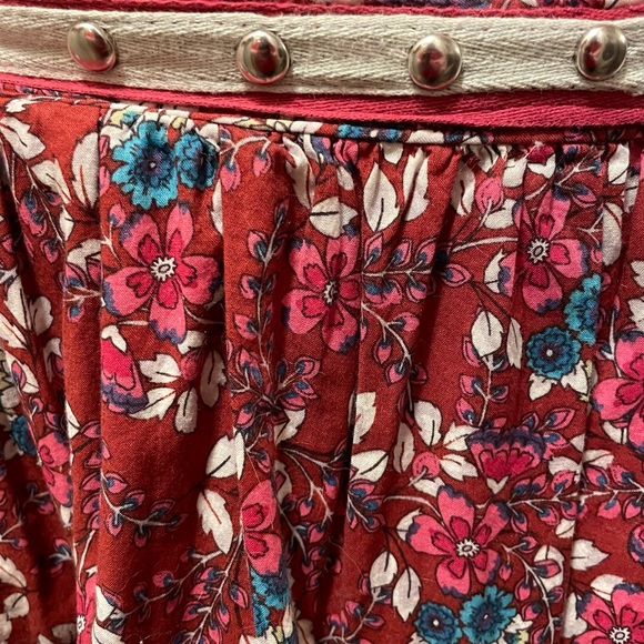 Lily White Red Floral Studded Skirt - Picture 3 of 4
